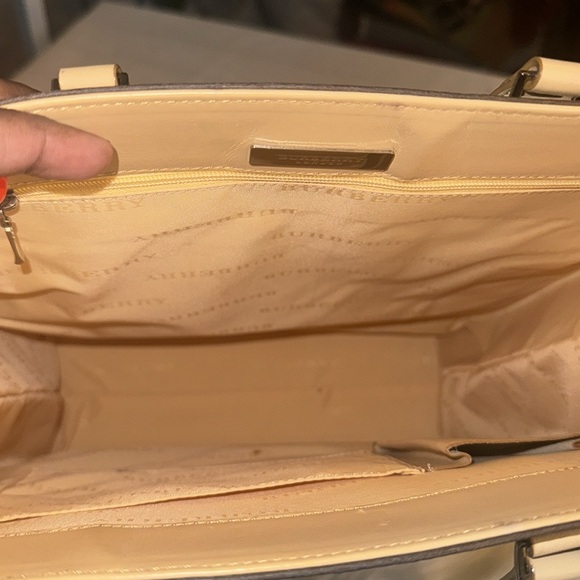 Burberry Woven Leather Tote Bag GUC - Picture 6 of 13